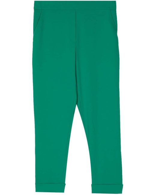 P.A.R.O.S.H. Green Elasticated-waist Tapered Trousers