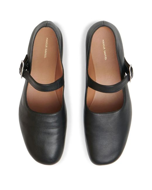 Mansur Gavriel Black Glove Mary Jane Ballerina Shoes