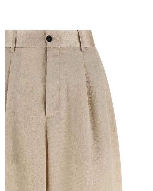 Jejia Natural Pantalon À Effet Froissé Et Passepoil