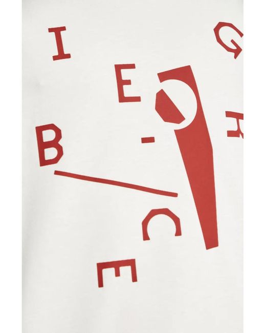Iceberg White Graphic-Logo-Print Cotton T-Shirt for men
