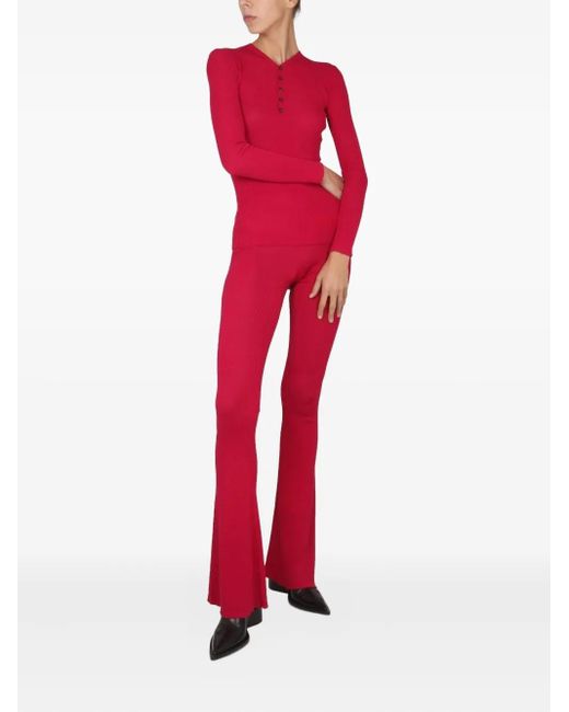 DSquared² Red Ribbed Trousers
