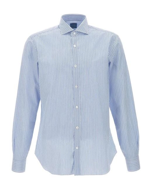 Barba Napoli Blue Striped Shirt for men