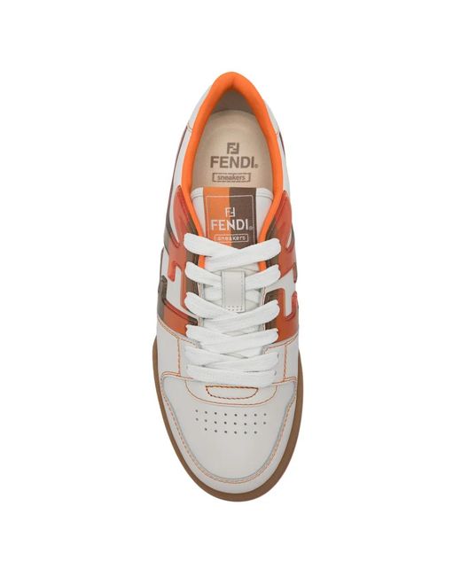 Fendi White Match Sneakers for men