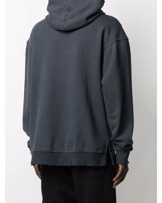 Alchemist Gray Ripped-Detail Hoodie for men