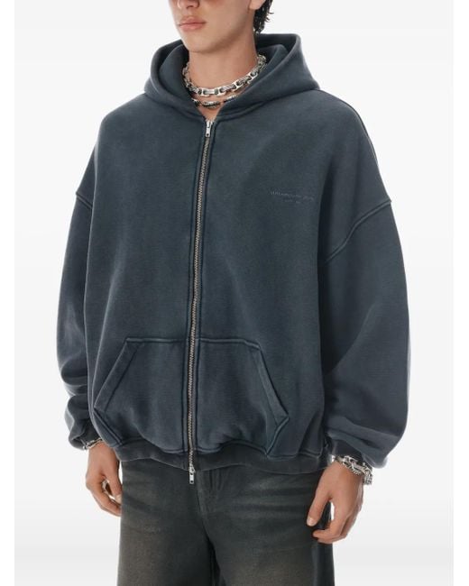 Alexander Wang Hoodie Met Logoprint En Rits in het Blue