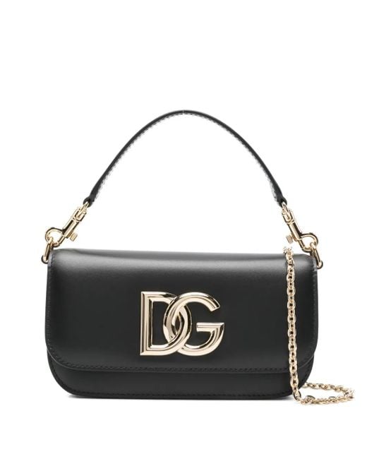 Dolce & Gabbana レザー ショルダーバッグ ミニ Black