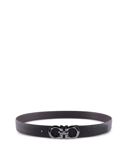 Ferragamo White Gancini Belt for men