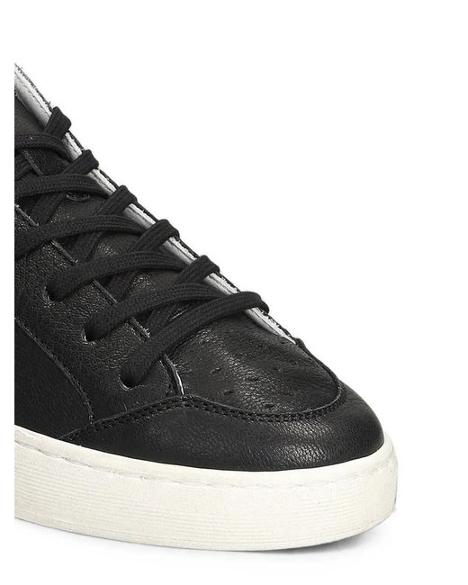 AMA BRAND Black Logo-Print Lace-Up Sneakers for men