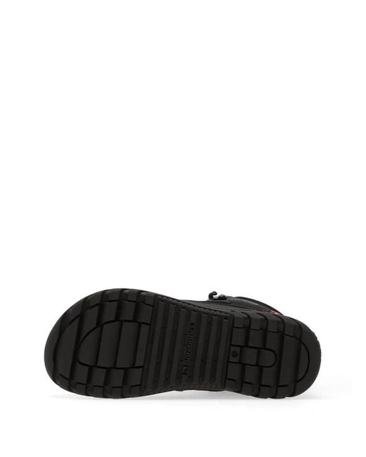 Barebarics Black Urbanedge Grained Panelled Sneakers