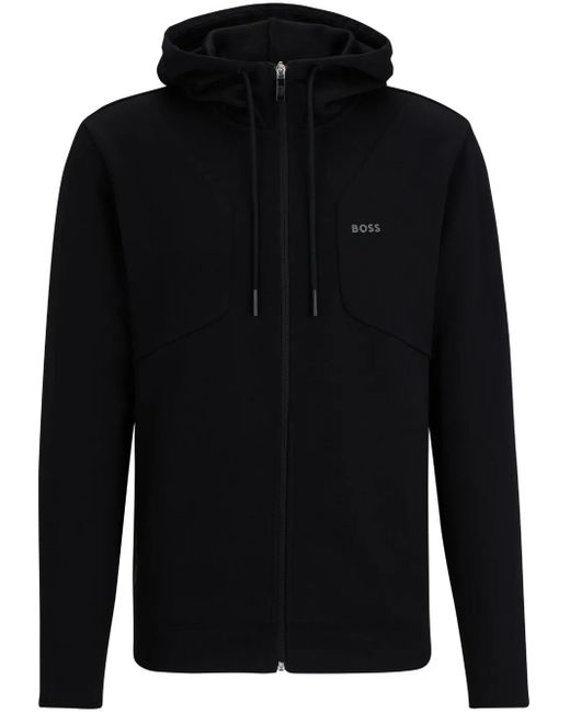 Boss Hoodie Met Logoprint in het Black voor heren