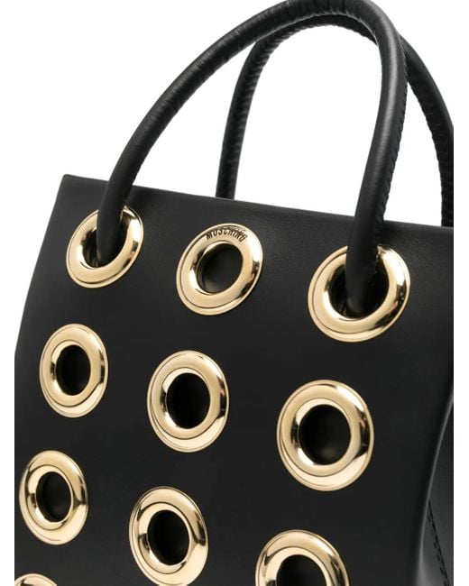 Moschino Black Ring-Hardware Mini Bag