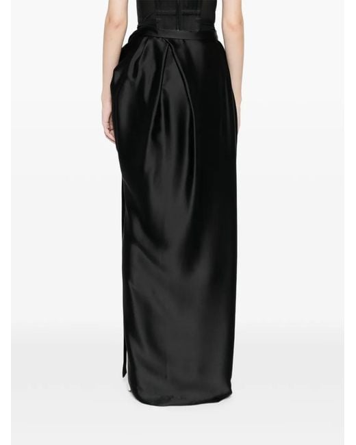 Vivienne Westwood Black Jupe Portefeuille Kendall À Coupe Longue