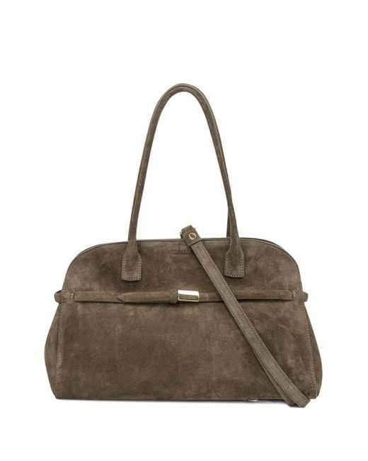 Borsa A Spalla Aura Grande Con Fibbia di Orciani in Brown
