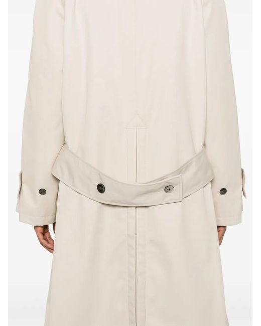 Thom Browne White Cotton Raglan Coat for men