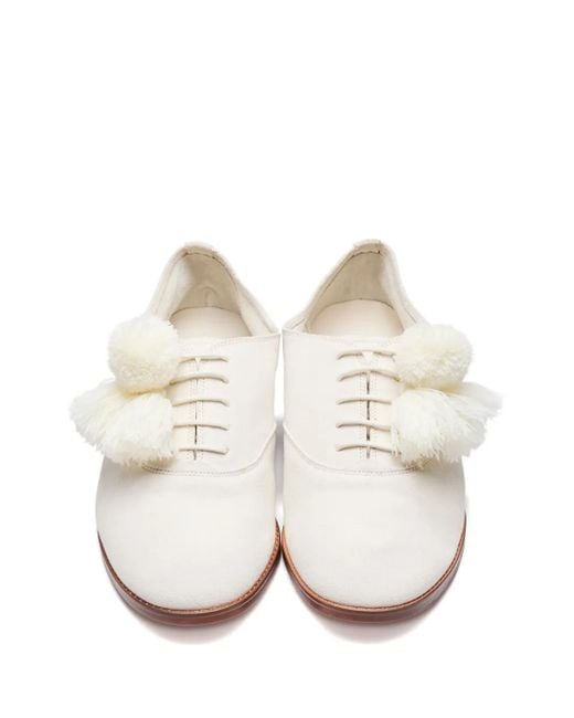 Suicoke White Sneakers Mit Pompons