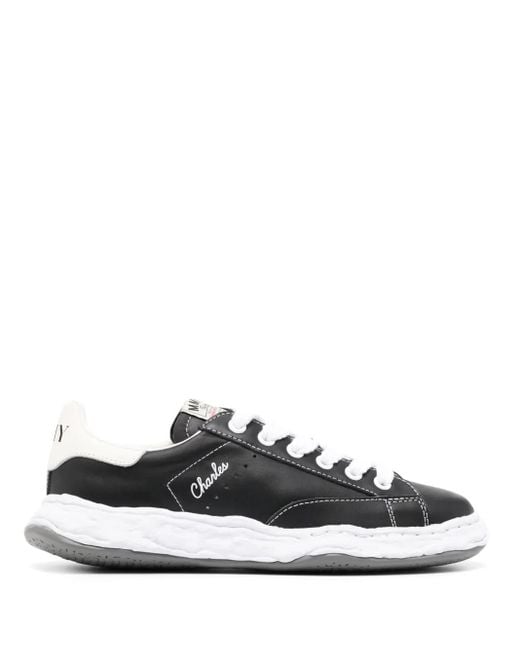 Maison Mihara Yasuhiro White Charles Lace-Up Leather Sneakers