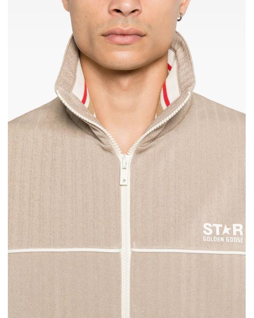Golden Goose Deluxe Brand Natural Light Zipped Jacket for men