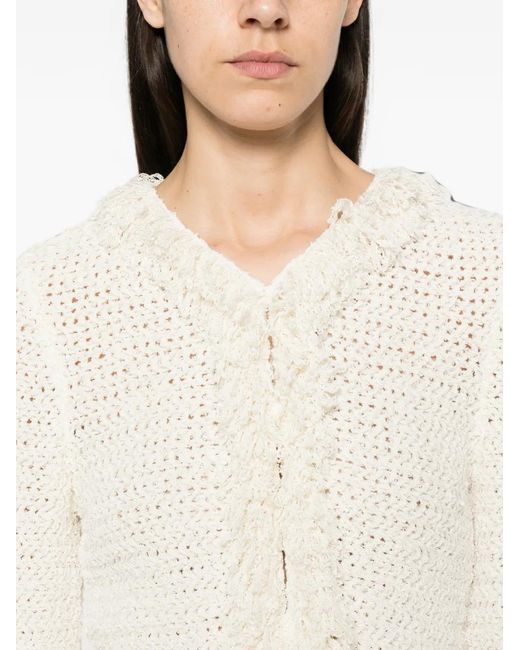 Proenza Schouler White Nilo Fringed Blouse