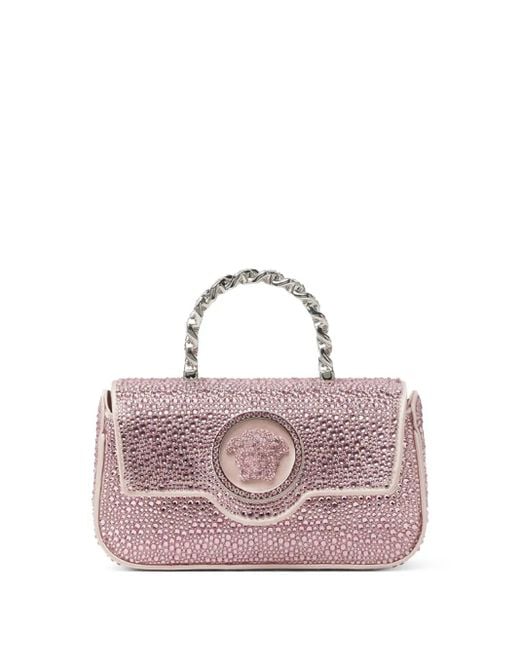 Versace Pink La Medusa Mini-Tasche Mit Kristallen