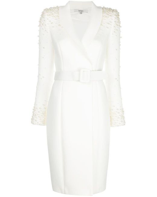 Robe d'inspiration blazer Badgley Mischka en coloris White