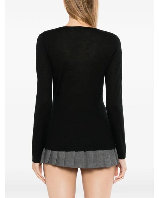 N.Peal Cashmere Black Imogen T-Shirt