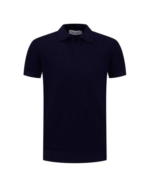 Gran Sasso Blue Short-Sleeve Polo Shirt for men