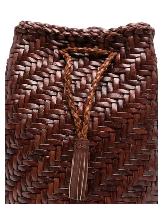 Dragon Diffusion Brown Pompom Double Jump Bucket Bag