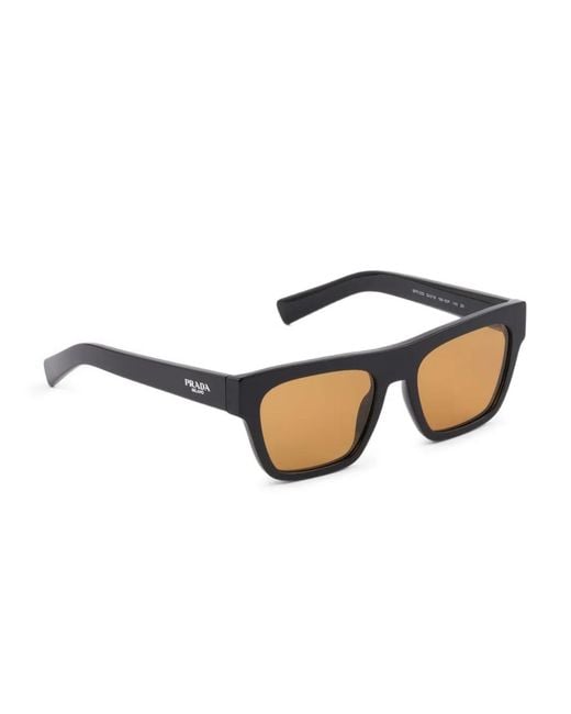 Prada Natural Square-Frame Logo-Print Sunglasses for men