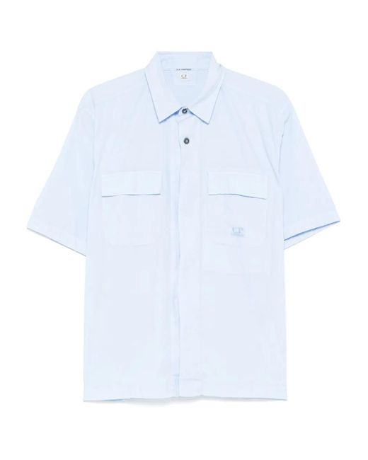 メンズ C P Company ロゴ シャツ Blue