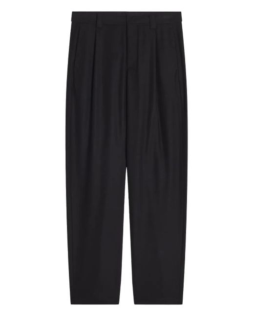 Maison Kitsuné Black Pleated Pants for men
