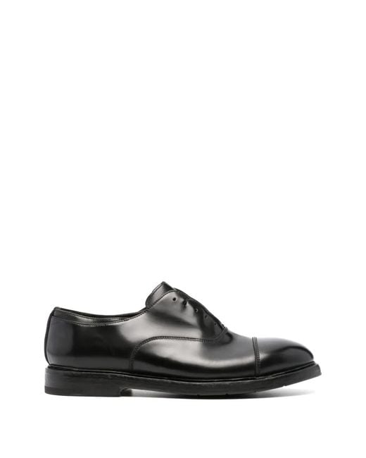 Premiata Black Leather Oxford Shoes for men