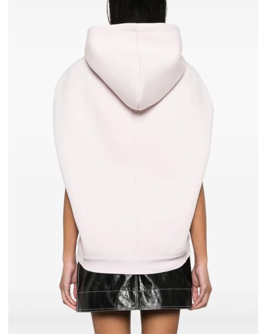 Hoodie En Jersey À Logo Brodé Courreges en coloris Pink