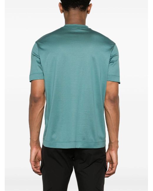 T-shirt con ricamo di Emporio Armani in Green da Uomo