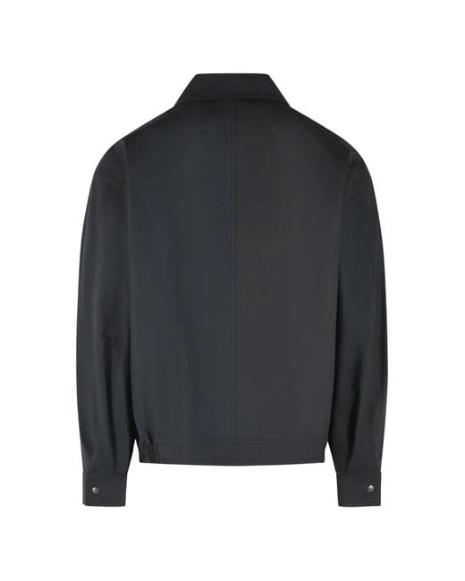 Salvatore Santoro Black Zip-Up Leather Jacket for men