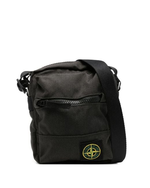 Stone Island Kuriertasche mit Logo-Patch in Black für Herren