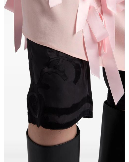Prada Pink Dress With Embroidery Flakes