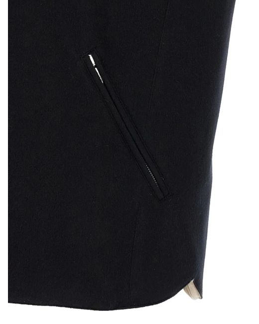 Brunello Cucinelli Black Padded Wool Vest for men
