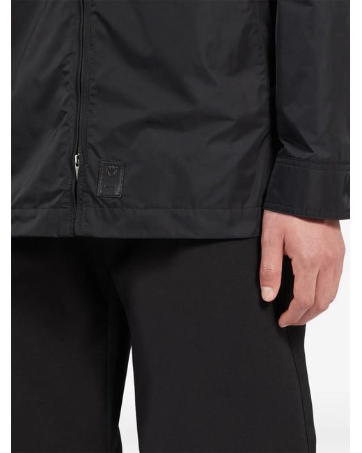 Ferragamo Blue Gancini-Plaque Hooded Jacket for men