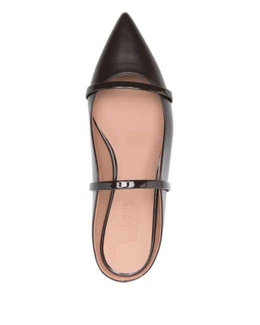 Malone Souliers Brown Maureen Leather Flat Mules