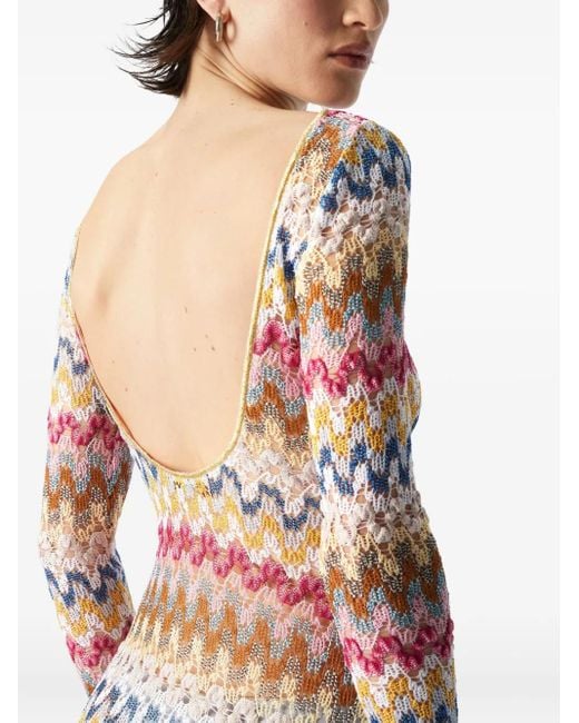 Robe À Motif Zig-Zag Missoni en coloris White