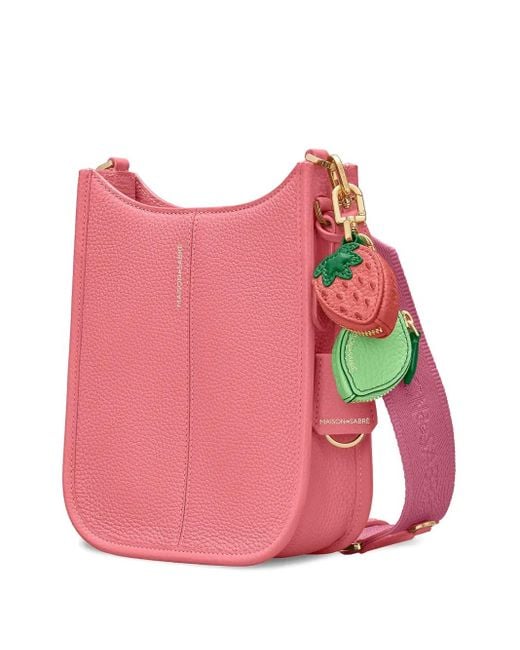 Sac À Bandoulière À Bride En Jacquard Maison De Sabre en coloris Pink