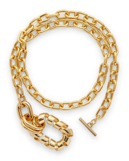 Rabanne Metallic Xl Twisted Link Necklace