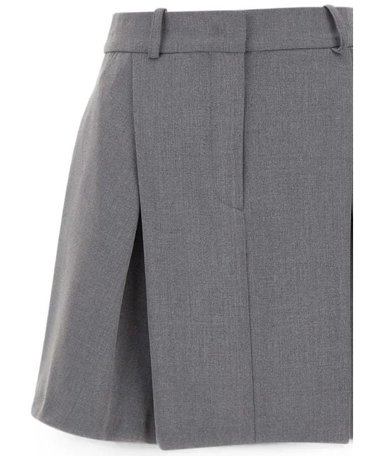 Kaos Gray Darted-Front Skirt
