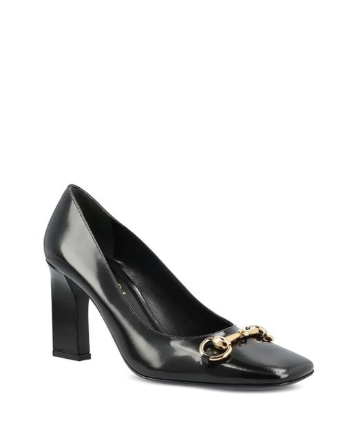 Gucci Black Signora Leather Pumps