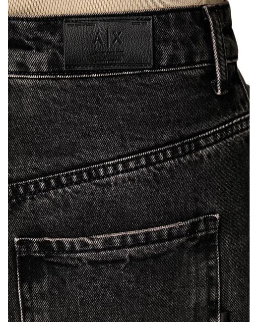 ARMANI EXCHANGE Black Faded-Effect Jeans