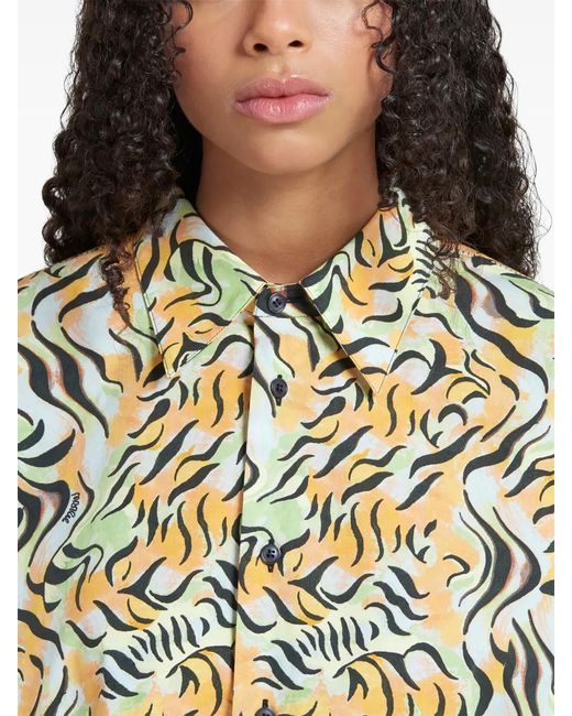 Marni Metallic Abstract-Print Long-Sleeve Shirt