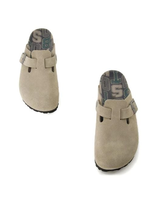 Mules Boston À Boucle Birkenstock en coloris Gray