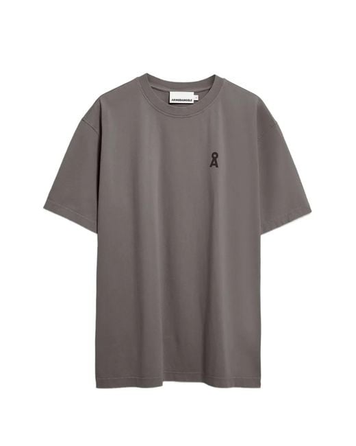 ARMEDANGELS Gray Iconic Å Maarkos Gd Logo-Print T-Shirt for men