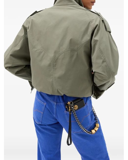 Versace Gray Cotton Blouson for men