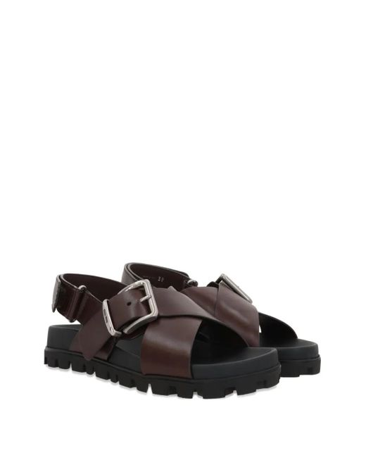 Miu Miu Brown Leather Sandals